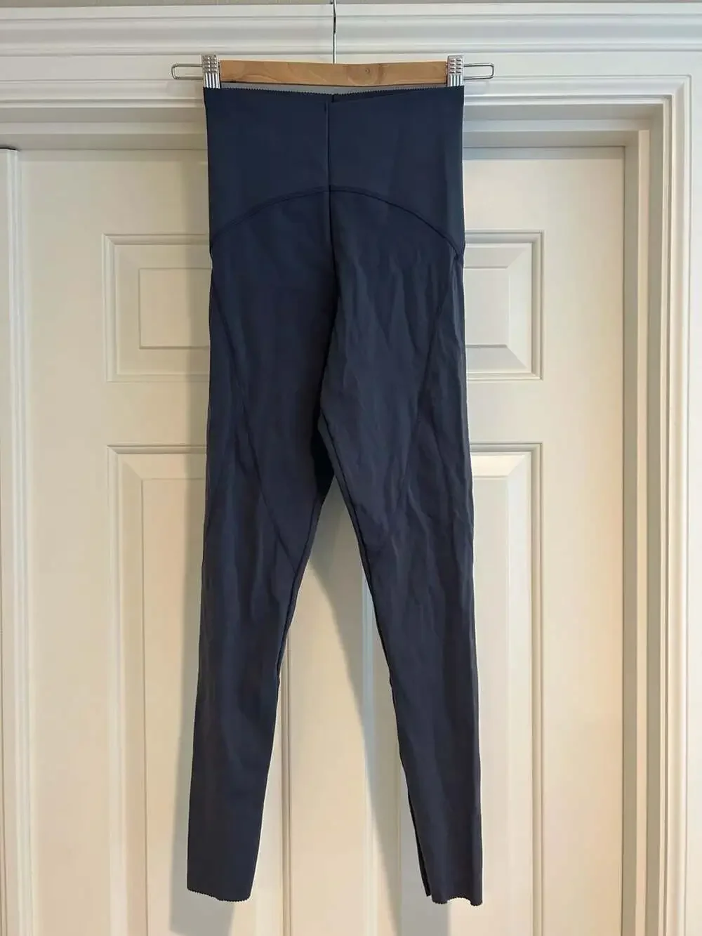 Oysho Sport High-Rise Scalloped Edge Leggings Blue XS